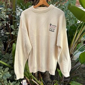 Vintage 1990s McBriar GE Lighting Barbizon Knit Sweater XL Made in USA Cotton